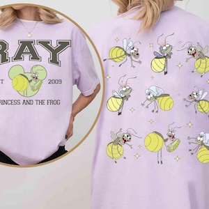 Two-sided Disney Princess and the Frog Ray Firefly Evangeline Shirt, Look How She Lights Up The Sky Tee, WDW Disneyland Family Matching Gift