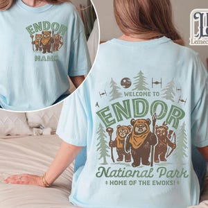2-Sided Disney Star Wars Shirt, Vintage Endor National Park Tshirt, Home Of The Ewoks, Disneyland Family Vacation 2025, Galaxy&#39;s Edge Trip
