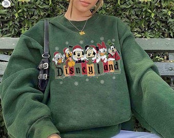 Sudadera navideña vintage de Disneyland, viaje familiar "Muy Feliz Navidad 2026" de Mickey, camiseta navideña de Mickey y sus amigos de Magical Land