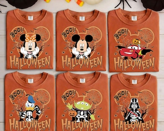 Custom Disney Halloween All Characters Shirt | Mickey And Friends Halloween Tshirt | Trick or Treat | Mickey's Not So Scary Halloween Party