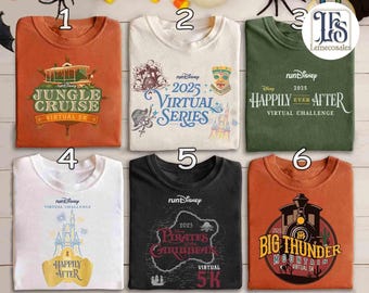 runDisney Virtual Series 2026 Shirt, Run Disney Disneyland Runner 5K Pirates Caribbean, Jungle Cruise, Big Thunder, Every Mile Is Magic Tee