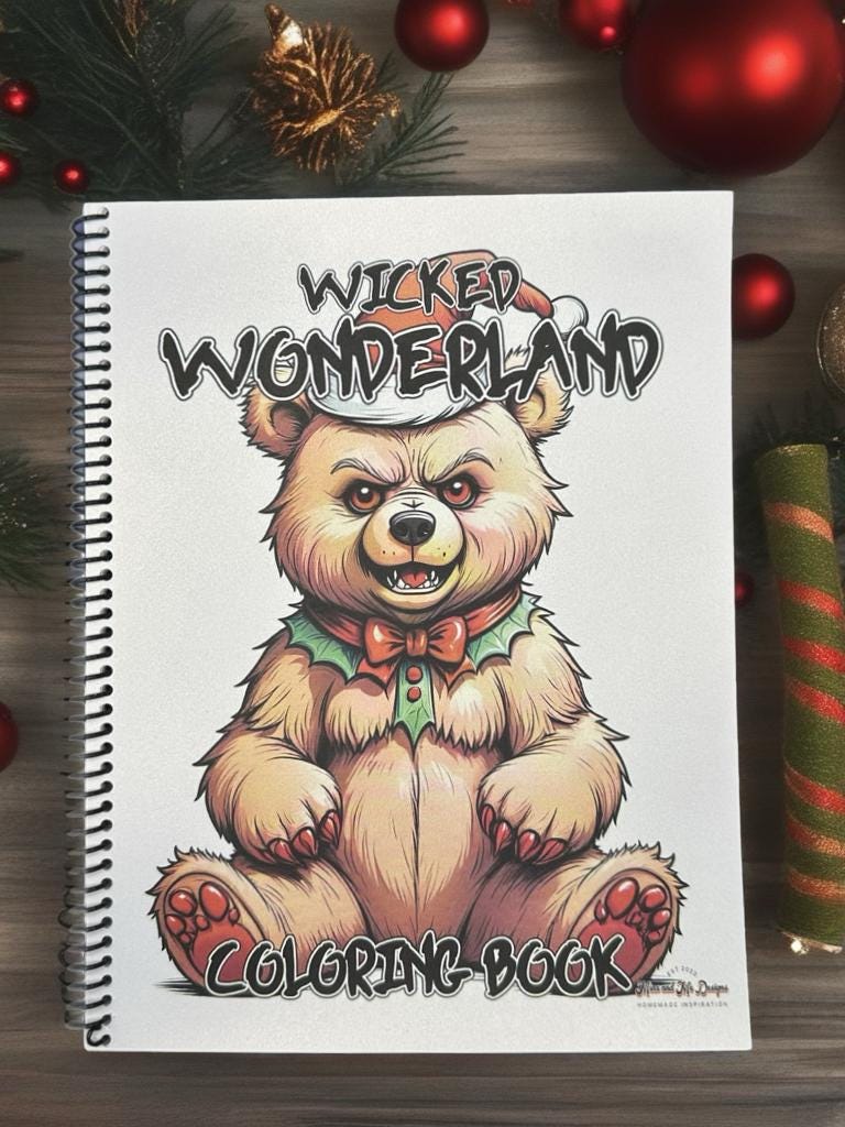 Wicked Wonderland a spooky Christmas themed coloring book