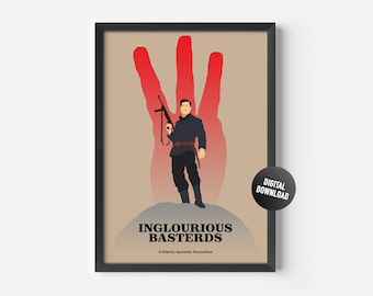 Poster stampabile di Bastardi senza gloria / Stampa di Tarantino / Download digitale per decorazione murale