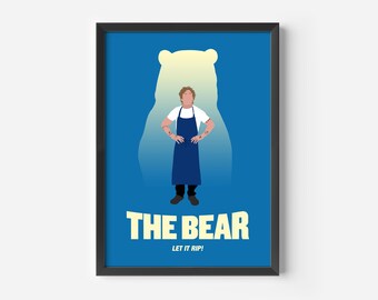 The Bear Poster, Minimalist TV Show Poster, Minimal Print, TV Show Wall Art, Minimalist Kitchen Decor, Cooking Poster, Alternative Poster