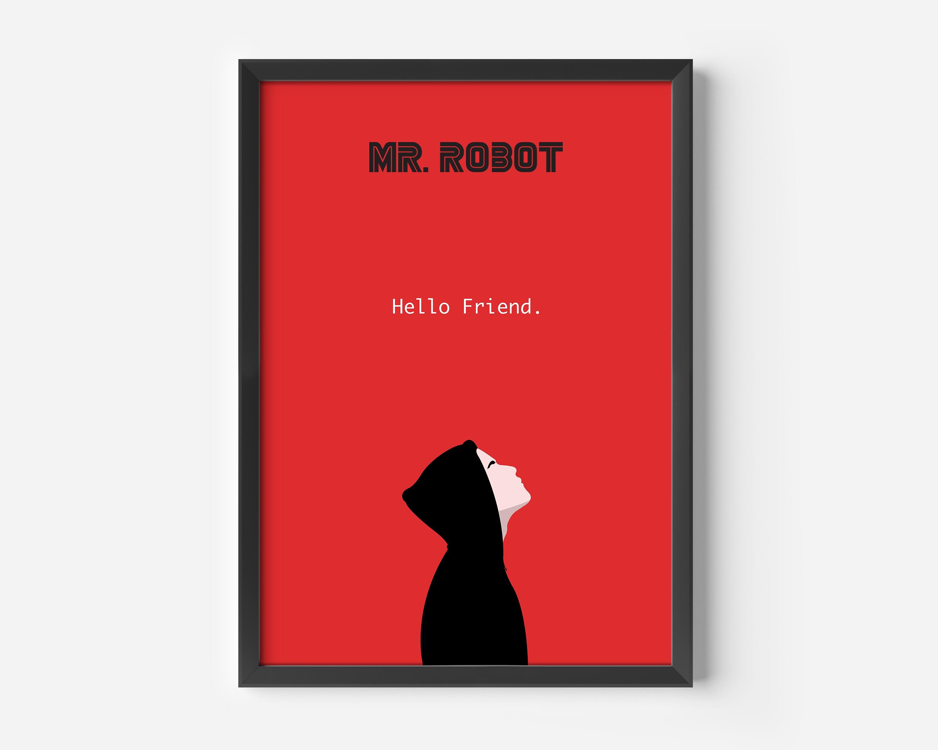 Mr Robot Minimalist Design Poster, TV Series Poster, Minimalist Wall Art, Mr Robot Print, Elliot Alderson Poster, TV Series Art, Show Print