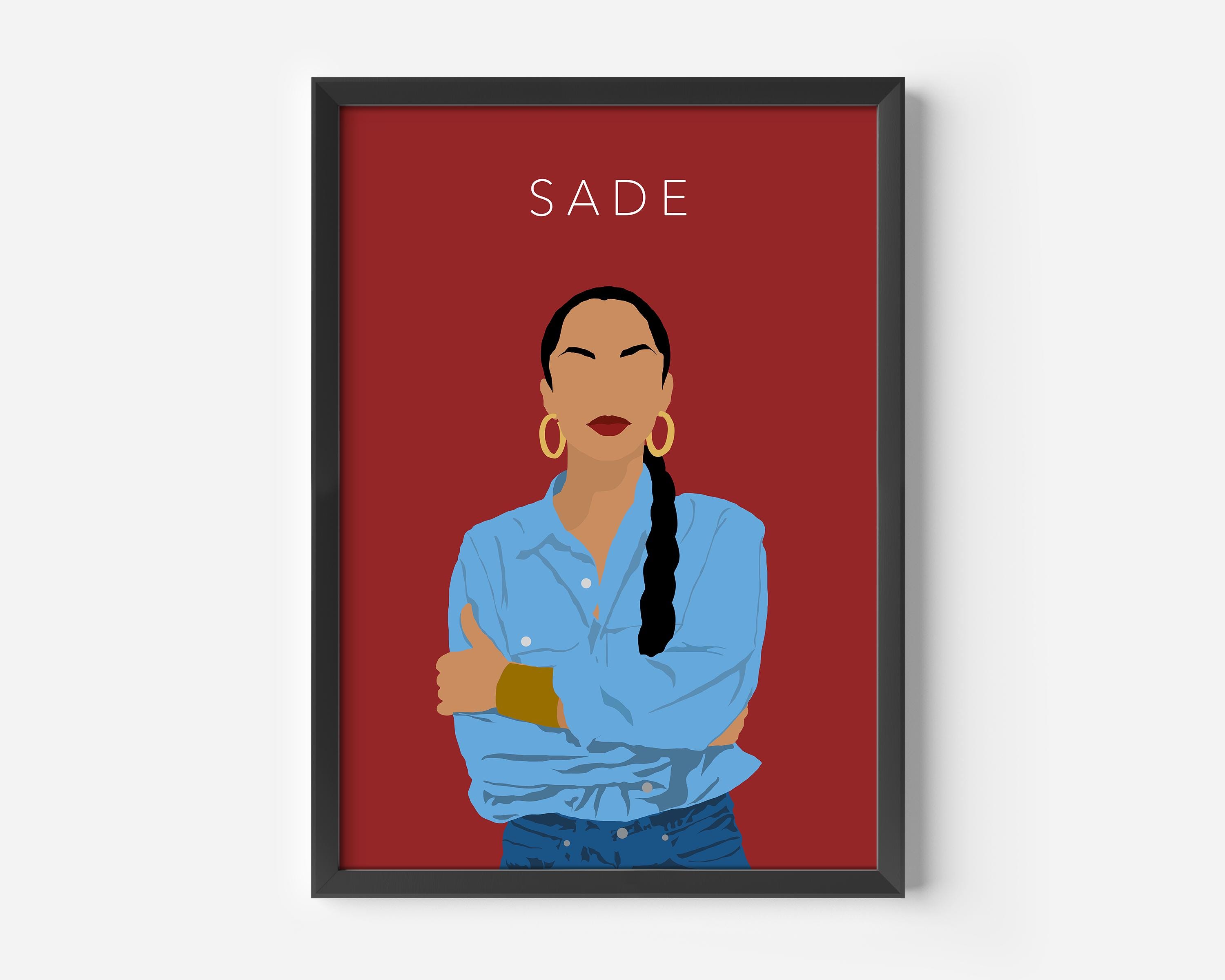 Sade Poster, Minimalist Music Poster, Wall Art, Home Decor, Alternative Poster, Music Gift, Soul Music Poster, Minimal Print, Sade Adu Print