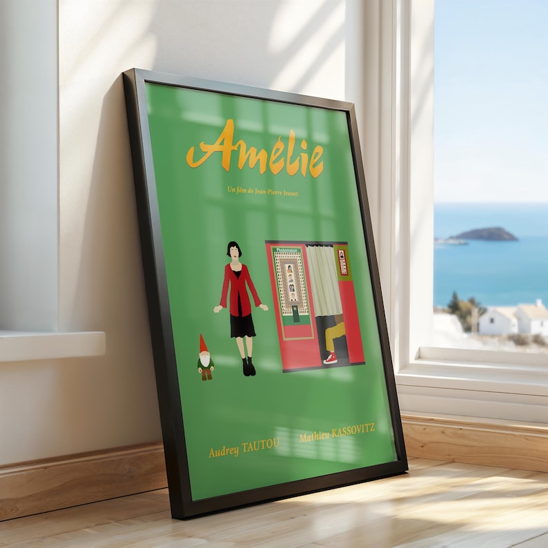 Amélie Print | Minimalist Movie Poster | French Film Wall Art | Audrey ...