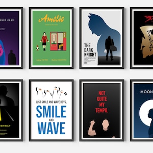 Minimalist Movie Posters, Original Alternative Poster Designs, Movie Gifts, Home Decor, Film Posters, Minimalist Film Prints, Movie Prints