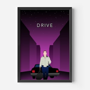 Drive Movie Poster, Minimalist Movie Poster, Wall Art, Alternative Poster, Drive Film Poster, Ryan Gosling Poster, Movie Gift, Home Decor