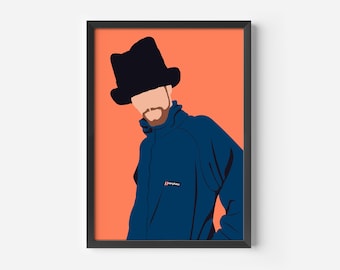 Jamiroquai Poster, Minimalist Poster, Minimal Print, Wall Art, Minimalist Home Decor, Alternative Poster, Music Poster, Music Gift, Jay Kay