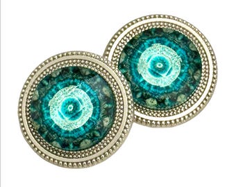 Aqua II Mandala Silver NEW Magnebutton Set