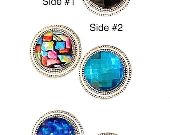 Colorful/Crystals Mix Magnebutton Set