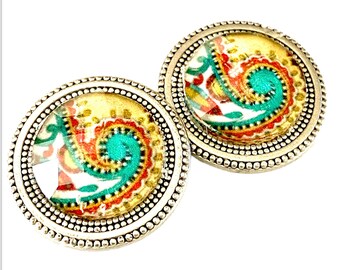 PAISLEY Print Magnebutton Set