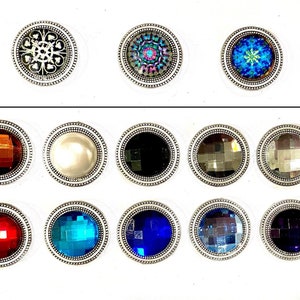 Mandalas/Crystals Mix Magnebutton Set