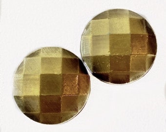 Gold Checkerboard Regular Size MagneButton