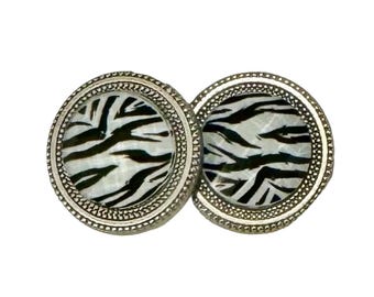 Zebra Print Magnet Pin, Scarf or Sweater Pin