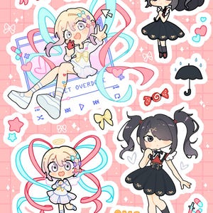 Needy Streamer Overload Cute Sticker Sheet Kangel Kawaiiangel Ame-chan