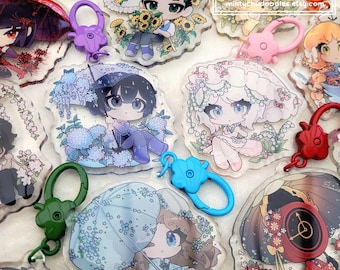 Llaveros de acrílico epoxi con diseño de flores de Limbus Company