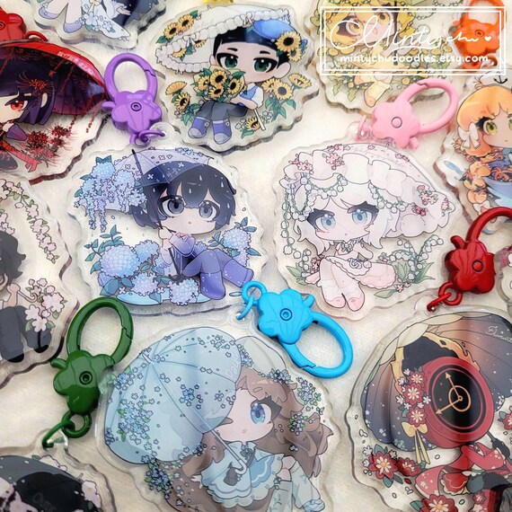 Limbus Company Flower Epoxy Acrylic Keychains