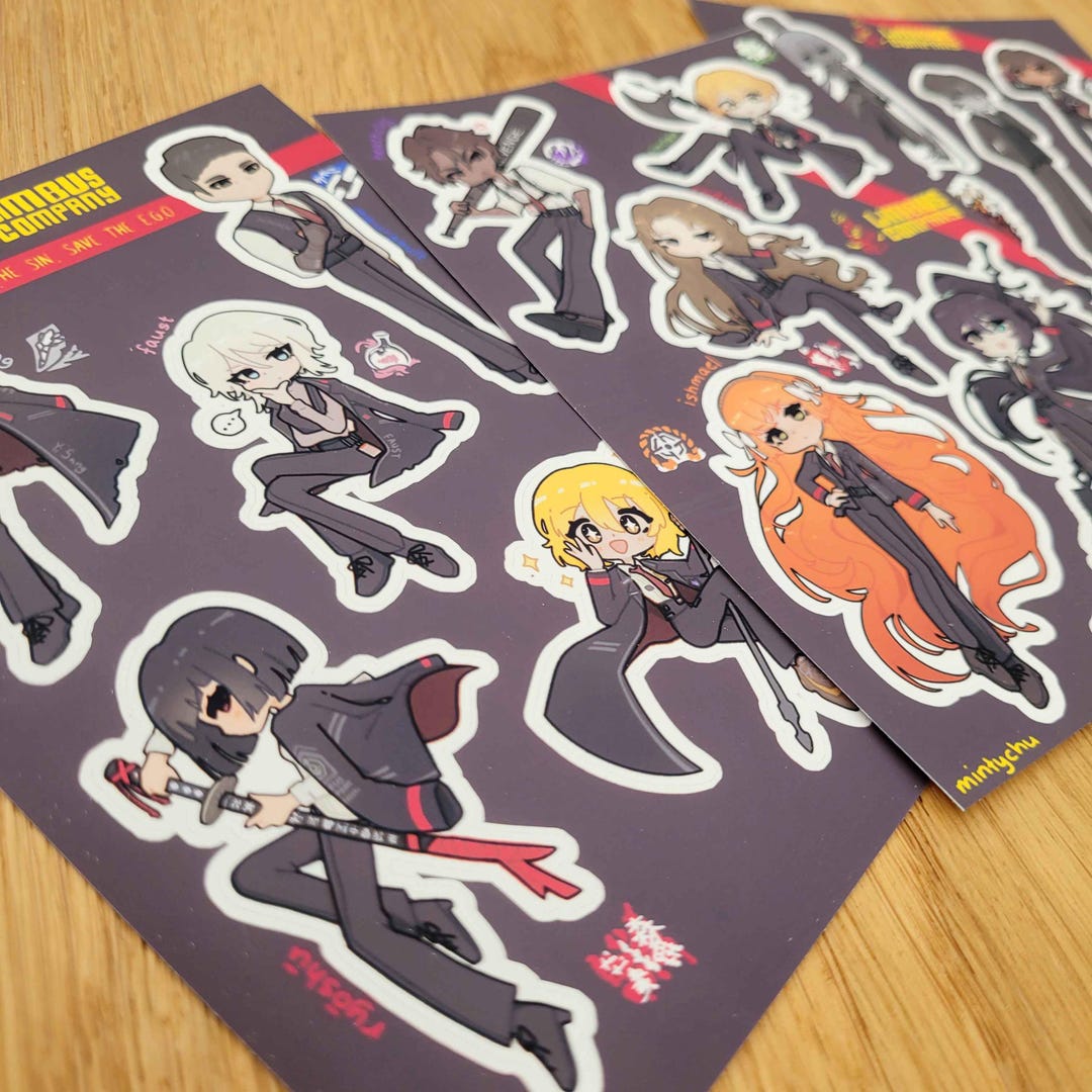Sinner Racing Sticker Limbus Company Sinner Sticker Sheets - Etsy