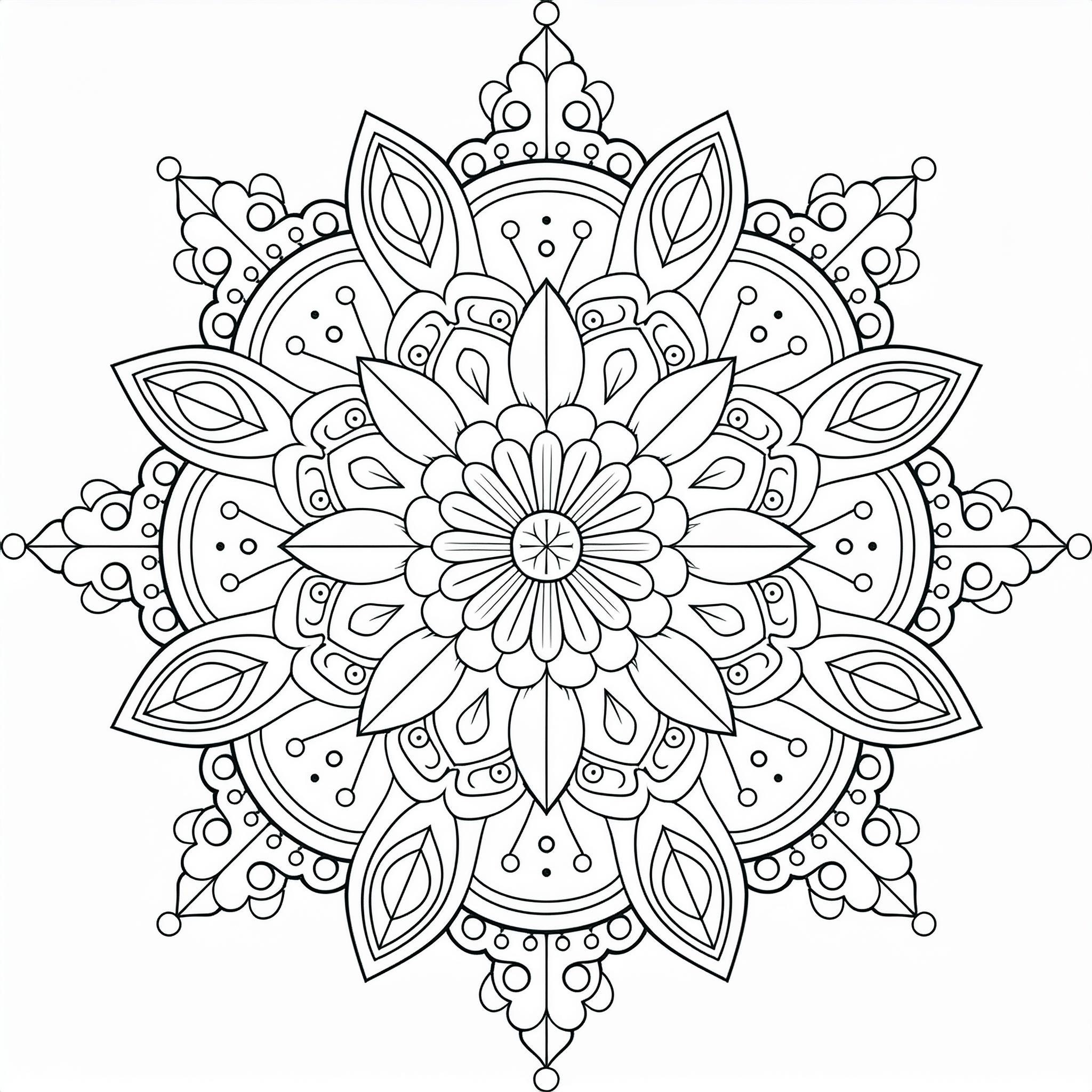 Mandala, Calm and Relax Coloring, Page for Depression, Coloring Page