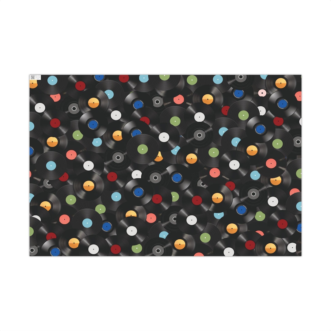 Records Gift Wrap - Vinyl Wrapping Paper - 3 Sizes Available - Records ...