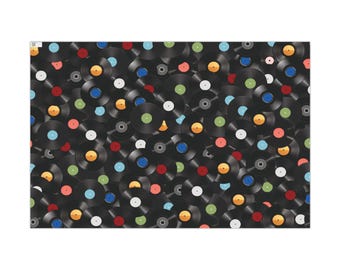 Records Gift Wrap - Vinyl Wrapping Paper - 3 Sizes Available - Records Wrapping Paper - Music Wrapping Paper - Nostalgic Wrapping Paper