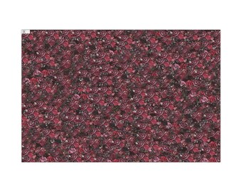 Cadeaupapier donkere rozen - 3 maten beschikbaar - inpakpapier lente - inpakpapier bloemen - donker inpakpapier - donkere bloemen