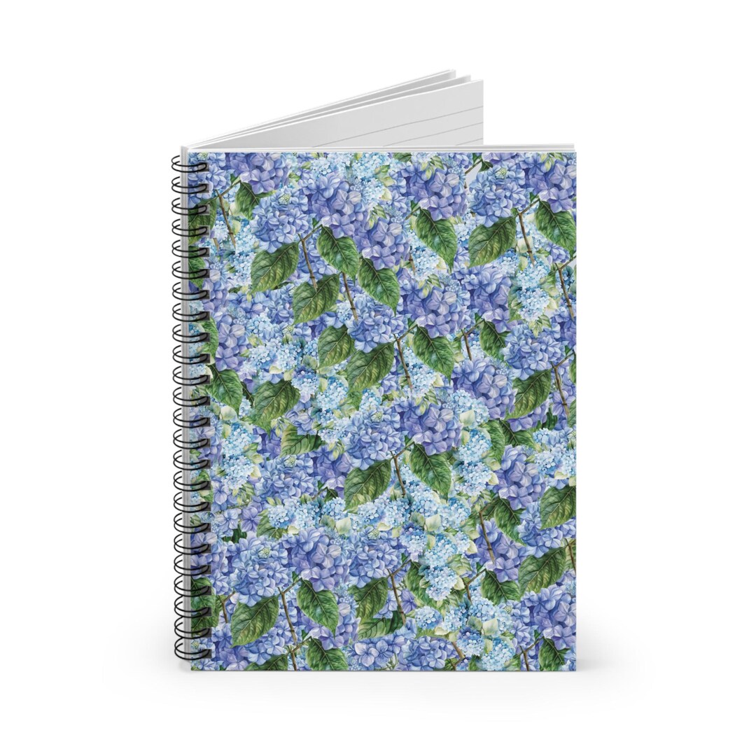 Blue Hydrangea Spiral Notebook Journal – Floral Notebook – Nature ...