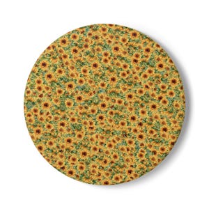 Sunflowers Ceramic Coaster - Square or Round - Sunflowers -Autumn Decor -Fall Coaster - Hostess Gift