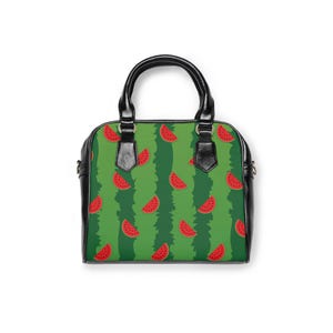 Watermelon Handbag - Fruit Purse - Green Purse - Fruit Purse - Detachable Strap -Shoulder Bag - Unique Handbag