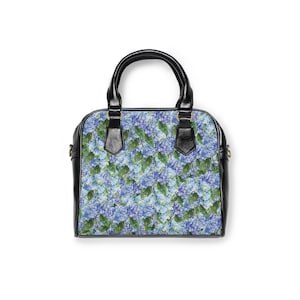 Hydrangea Handbag – Floral Purse with Detachable Strap – Spring Flower Bag – Shoulder Bag