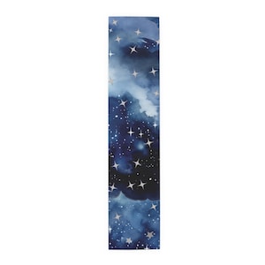Svart och blå galax stjärnklar natt moln/himmel/stjärnor polyester bordslöpare - Heminredning, Dukning, Matsal