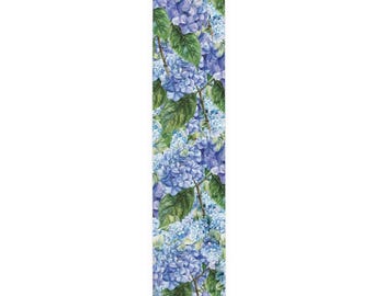 Bordlöpare i polyester med hortensia - Perfekt för bröllop, heminredning, dukning, matsal, speciella tillfällen - Blommig bordlöpare
