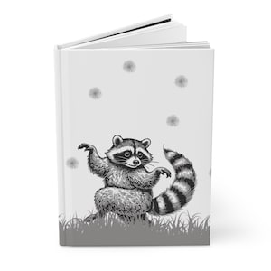 Raccoons Hardcover Journal Notebook - Raccoon Notebook - Raccoon Journal - Raccoon Gift - Trash Pandas