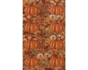 Pumpkins, Leaves, and Flowers Hand Towel – Autumn Kitchen Towel – Fall Decor – Pumpkin Hand Towel – Seasonal Kitchen Accessories