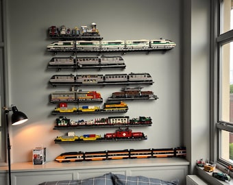 LEGO Train Track Wall Mount Bracket | 3D Printed Rail Holder | LEGO Train Track Storage | Display Organizer for LEGO Trains