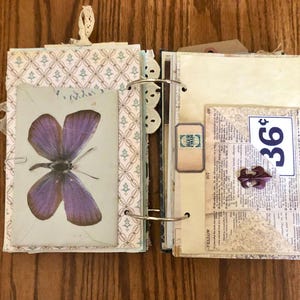 Handmade Vintage Junk Journal With Lace and Ephemera Mixed Media ...
