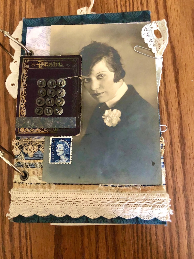Handmade Vintage Junk Journal With Lace and Ephemera Mixed Media ...