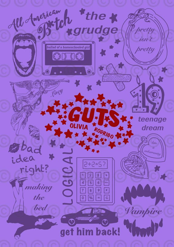 Olivia Rodrigo - Guts Album - A4 Poster - Etsy