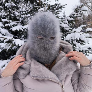Mohair balaclava wool winter balaclava fuzzy ski mask