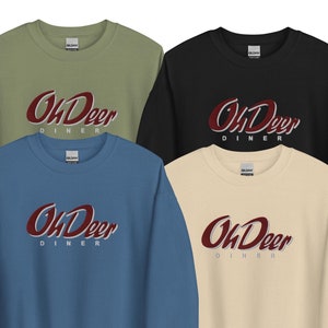 Oh Deer Diner Embroidered Sweatshirt Alan Wake 2 Inspired