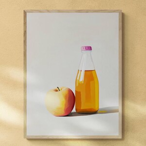 Cozy Fall Hosting Decor, Golden Apple & Cider Apartment Decor, Fall Wall Art, Friendsgiving and Thanksgiving Wall Art, Instant Download