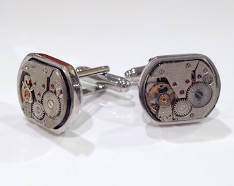 Steampunk Watch Movement Cuff Links