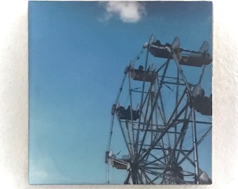 Ferris Wheel - Resin Coated Photograph On Wood Panel