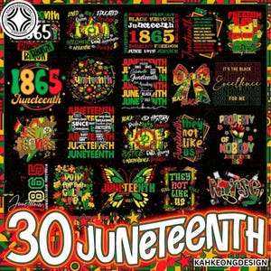 30 Sie mögen uns nicht Png-Bundle, Juni Monat der Schwarzen Geschichte, Juni Freiheit Shirt Design, 1865 Afro Amerika Karte Png, digitaler Download