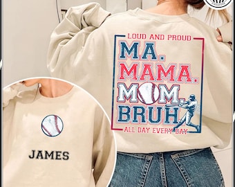 Custom Baseball Mom Bruh Png, Mama Baseball Png, Baseball Mama Shirt Png, Sports Mom Png, Mother's Day Gift Png, Baseball Season Png