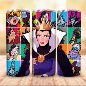Emballage de gobelet Halloween dessin animé, gobelet skinny Halloween dessin animé méchants, gobelet 20 oz Squad Girls, Bad Witches Club png