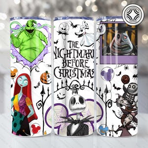 Halloween Character Movies 20Oz Tumbler Wrap, Spooky Season Tumbler Wrap, Halloween Nightmare Png, Nightmare Halloween Tumbler