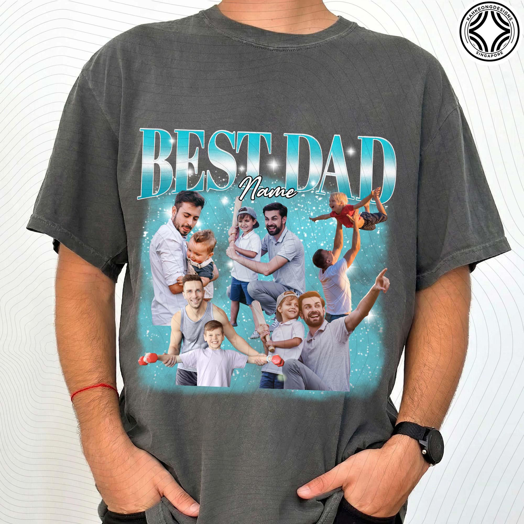 Personalized Dad Name Canva Png Template, Custom Best Dad Design ...